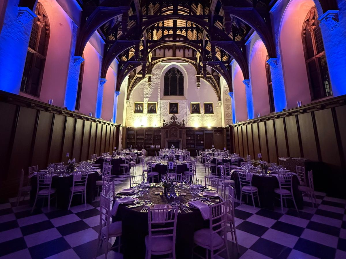 The Great Hall at Lambeth Palace laid for the Annual Banquet